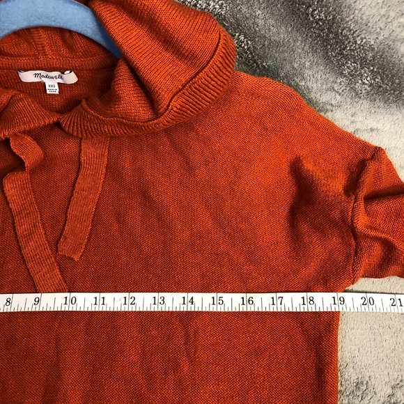 Madewell Women's XXS Claireview Hoodie Sweater Maple Glow NC682 MSRP $90 - Picture 12 of 14